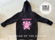 Load image into Gallery viewer, Girls Customized Black Kpop Demon Hunters Huntrix Zip Up Hoodie