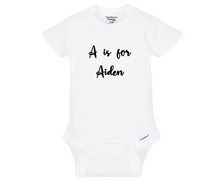 Load image into Gallery viewer, A is for Organic Onesie