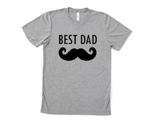 Load image into Gallery viewer, Best Dad Mustache T Shirt