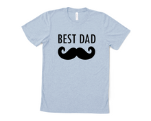 Load image into Gallery viewer, Best Dad Mustache T Shirt