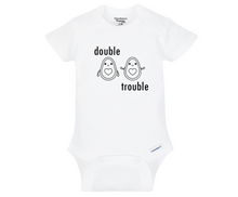 Load image into Gallery viewer, Double Trouble Organic Baby Onesie