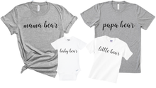Load image into Gallery viewer, Mama Bear, Papa Bear, Little Bear, Baby Bear Matching Set
