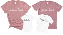 Load image into Gallery viewer, Mama Bear, Papa Bear, Little Bear, Baby Bear Matching Set