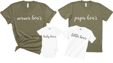 Load image into Gallery viewer, Mama Bear, Papa Bear, Little Bear, Baby Bear Matching Set