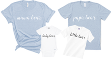 Load image into Gallery viewer, Mama Bear, Papa Bear, Little Bear, Baby Bear Matching Set