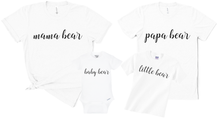 Load image into Gallery viewer, Mama Bear, Papa Bear, Little Bear, Baby Bear Matching Set