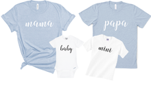 Load image into Gallery viewer, Mama, Papa, Mini, Baby Matching Set