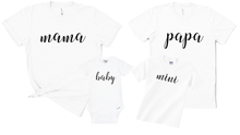 Load image into Gallery viewer, Mama, Papa, Mini, Baby Matching Set