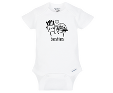 Load image into Gallery viewer, Burger and Fries Besties Baby Onesie