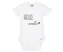 Load image into Gallery viewer, Hello Auntie Baby Onesie