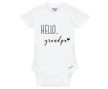 Load image into Gallery viewer, Hello Grandpa Baby Onesie