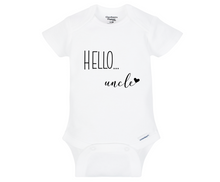 Load image into Gallery viewer, Hello Uncle Baby Onesie