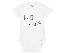 Load image into Gallery viewer, Hello World Baby Onesie