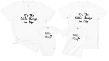 Load image into Gallery viewer, It's the Little Things in Life T-Shirt and Organic Baby Onesie