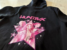 Load image into Gallery viewer, Girls Customized Black Kpop Demon Hunters Huntrix Zip Up Hoodie
