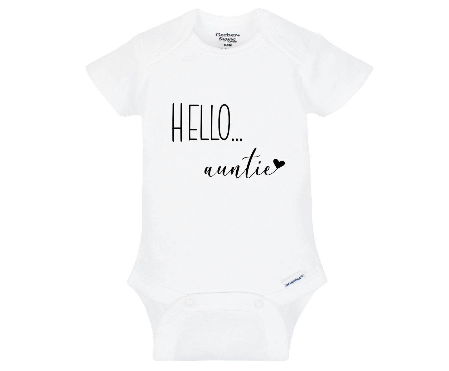 Hello Auntie Baby Onesie